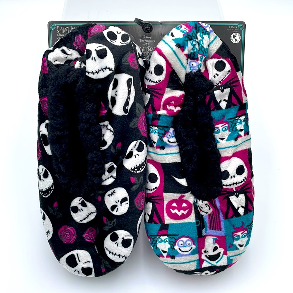 Disney Nightmare Before Christmas Jack Fuzzy Babba Non-Slip‎ Slipper Socks